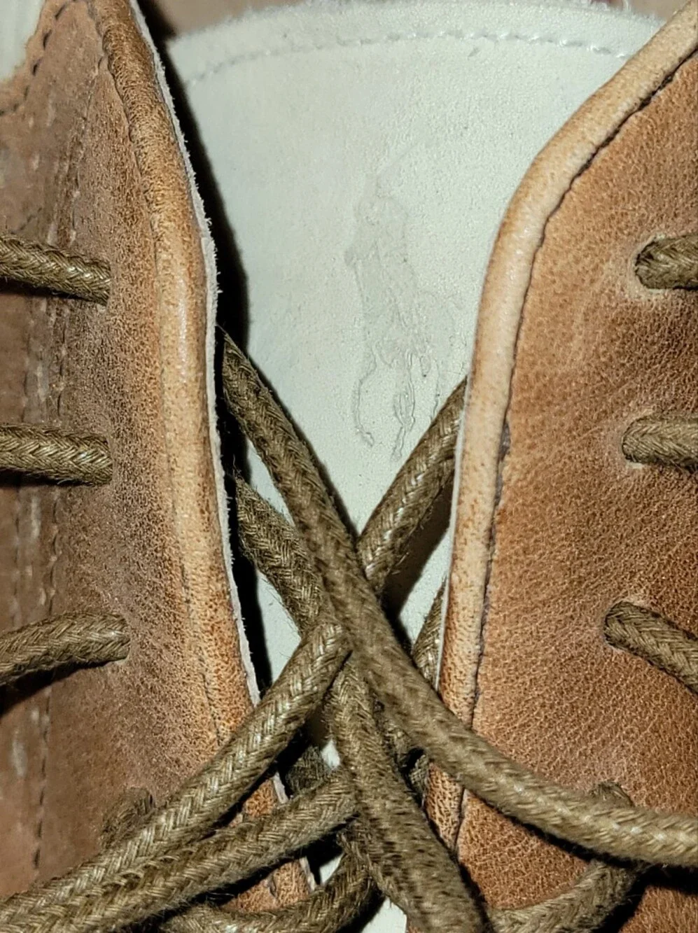 Polo Ralph Lauren Two-Tone Leather Saddle Shoes Men's Size 10.5 Classic Oxford